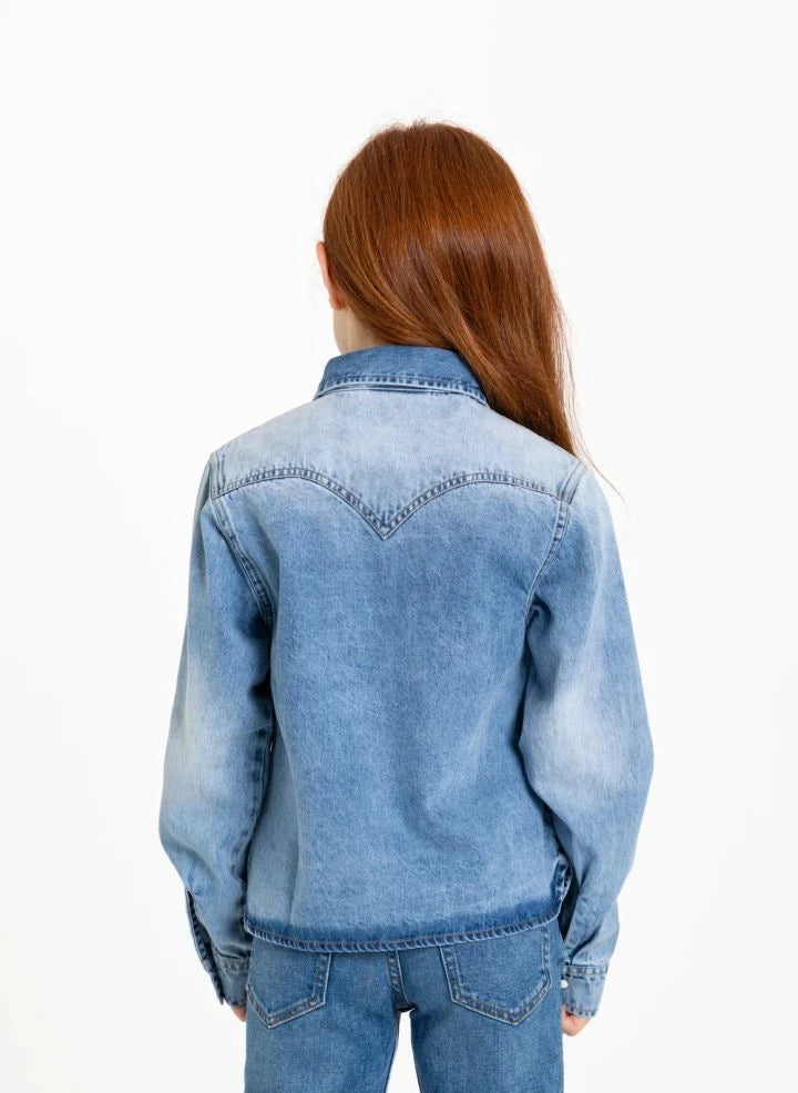Hundred Pieces - Pauline Denim Gömlek | Açık Denim