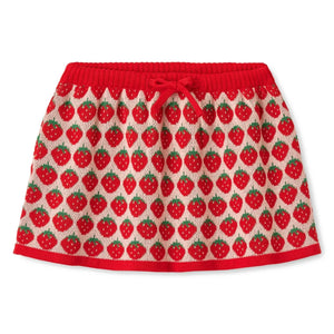 Flöss - Falda de punto Line Fraises | Rojo