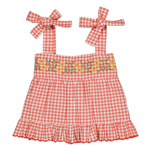 Hola Simone - Top Lucie Vichy | Rojo