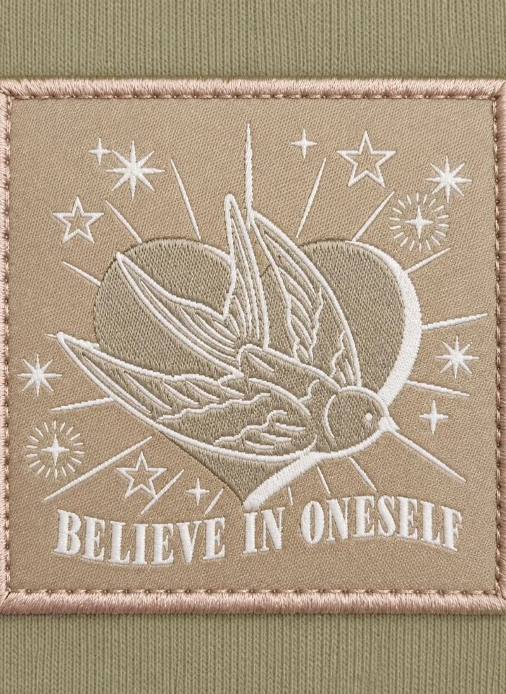 Hundred Pieces - Blush "Believe" Sudadera con Capucha | Beige