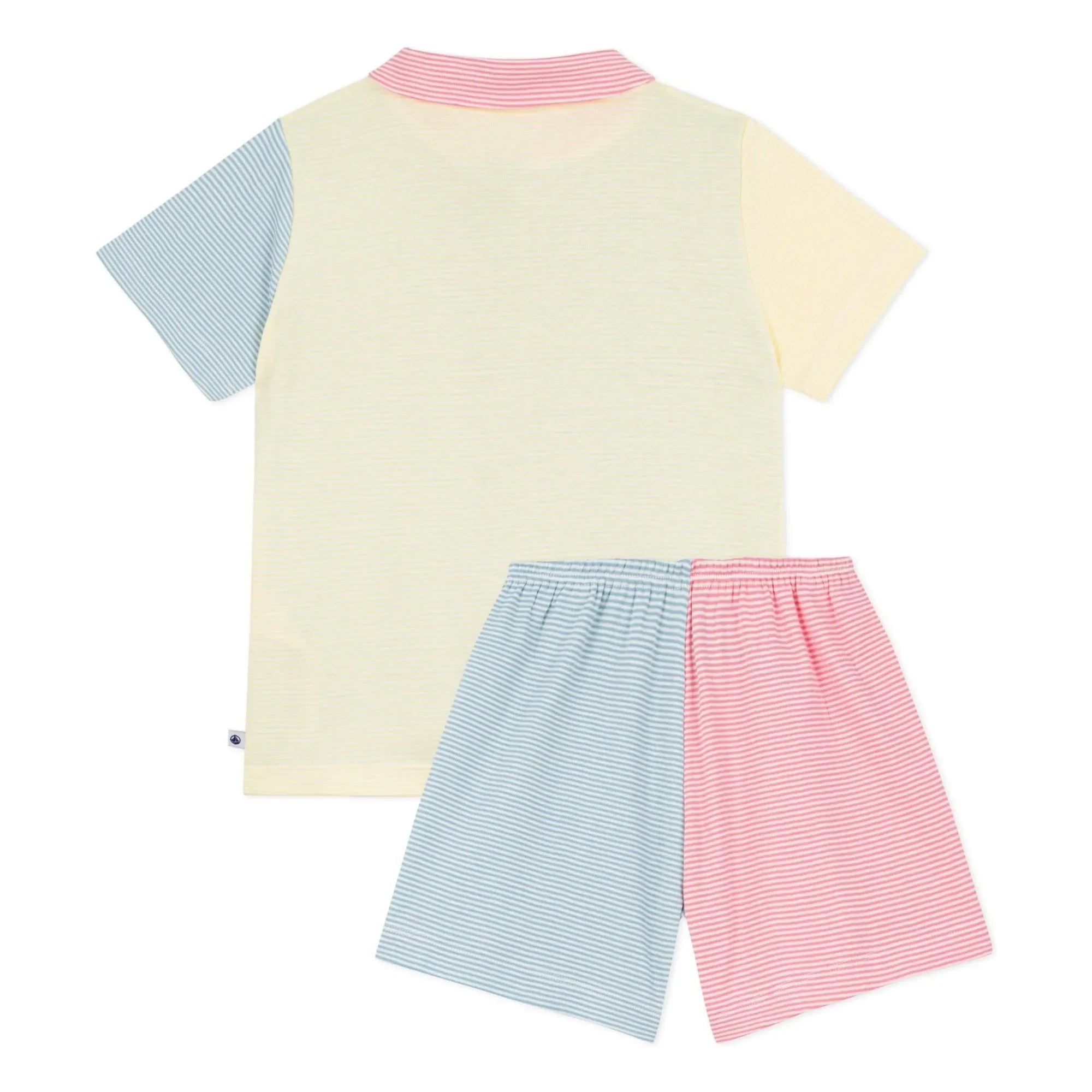 Petit Bateau - Millerais Renk Bloklu Kısa Pijama | Mavi
