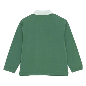 brunobruno nation - Dana Polo-Kragen-Pullover aus Bio-Baumwolle | Grün