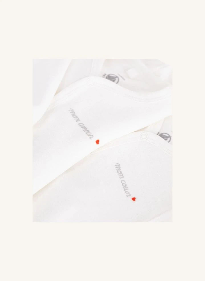 Petit Bateau - 2’li Kadife Organik Pamuk Pijama Takımı | Beyaz