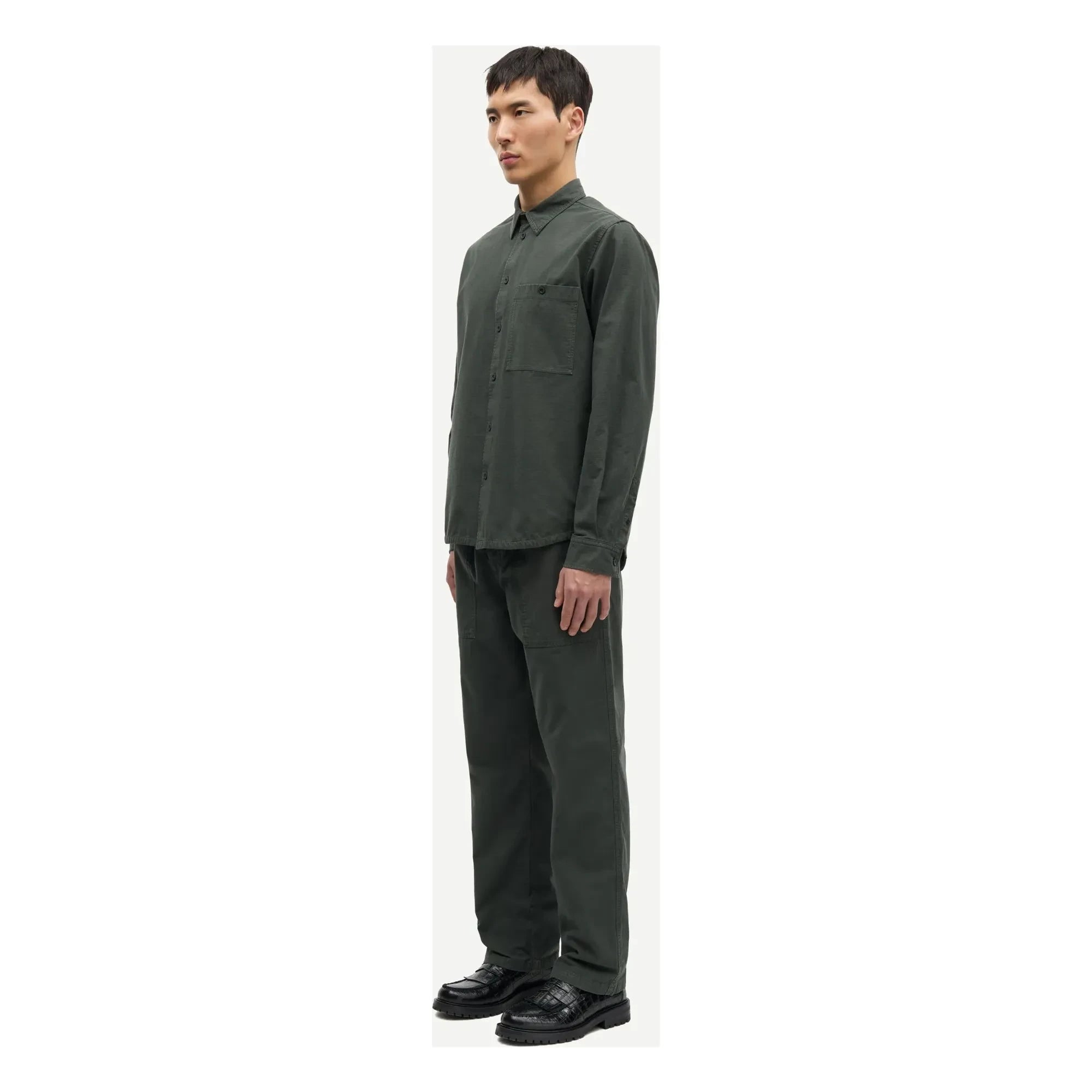 Samsoe Samsoe - Pantalón Sajabri 15840 Algodón orgánico | Verde oscuro