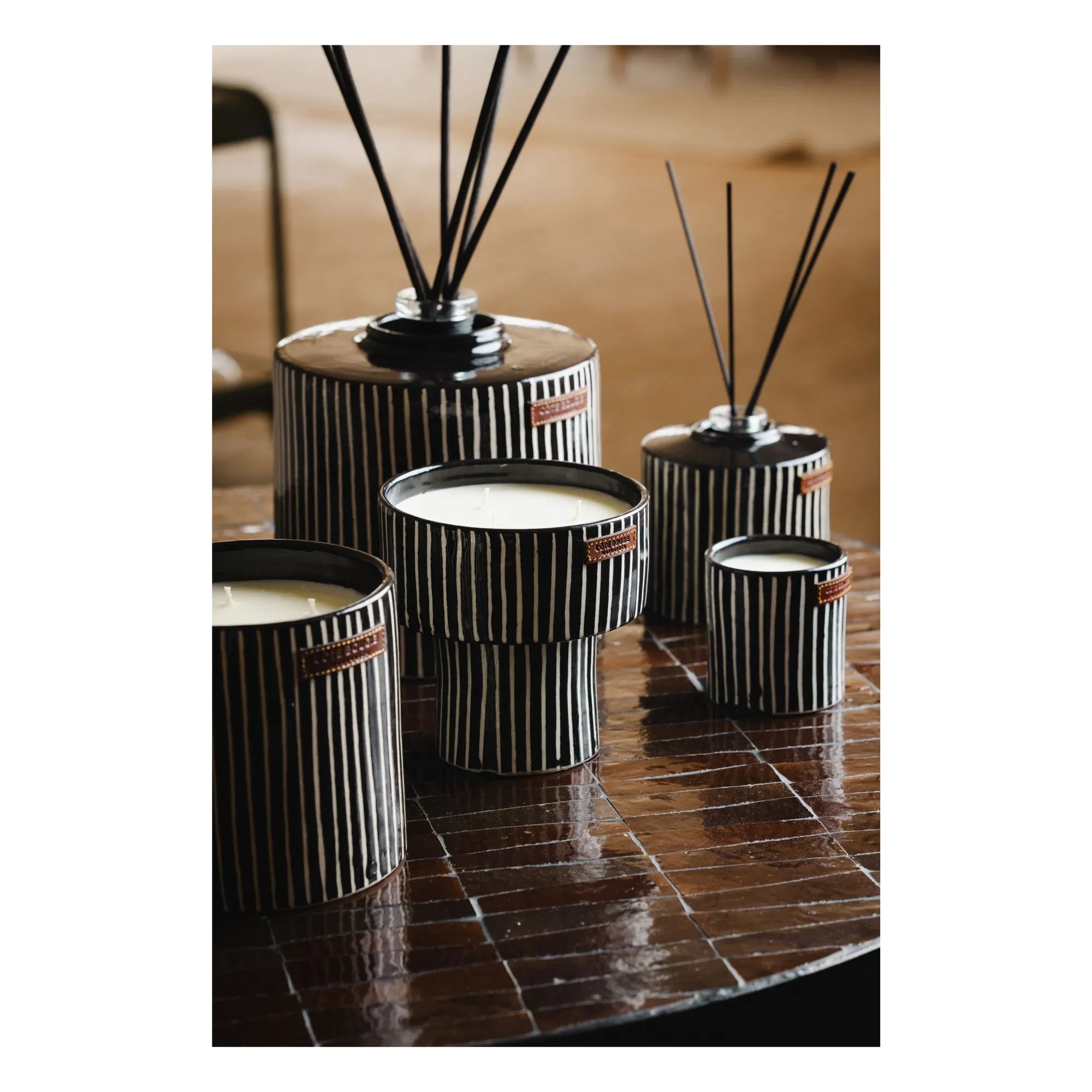 Côté Bougie - Zebra Desenli Coupe - Mandarin Majorelle