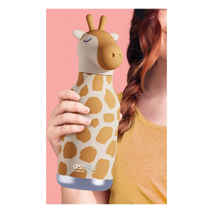 Asobu - Botella de agua de acero inoxidable Giraffe | Naranja