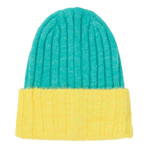 The Animals Observatory - Pony Two-Tone Logo Beanie | Turquoise
