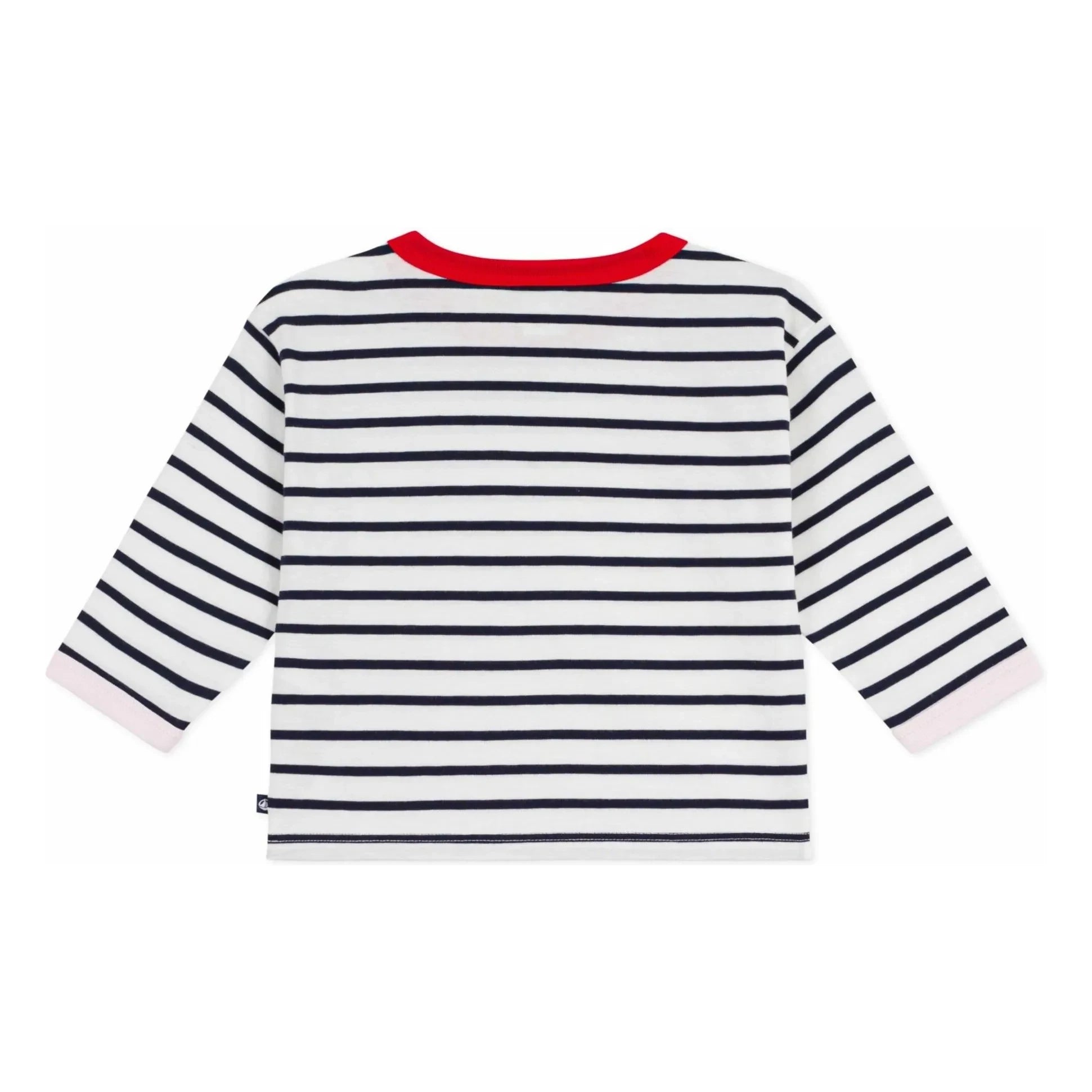 Petit Bateau - Marinière Kalp Tişört | Beyaz