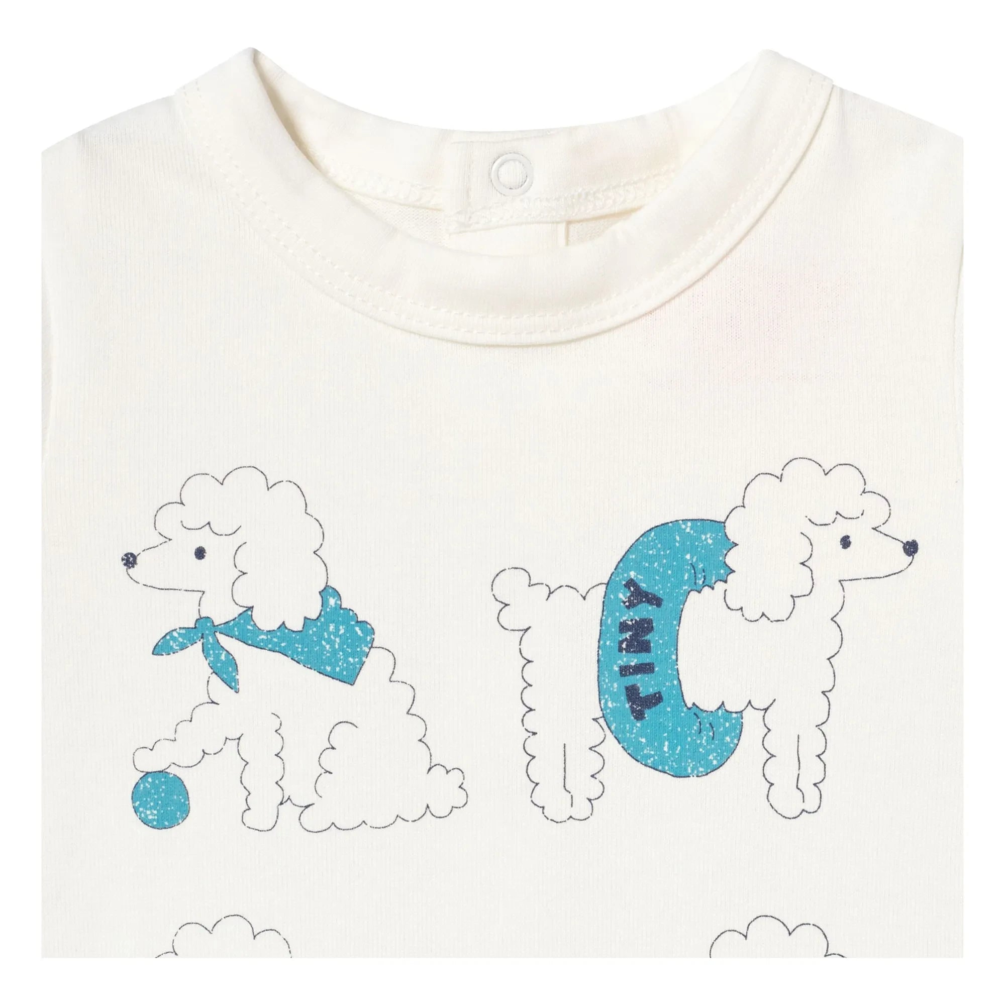 Tinycottons - Poodle Gövde Organik Pamuk | Beyaz