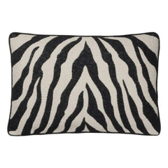 Broste Copenhagen - Zebra Rectangular Cushion Cover | Noir/White
