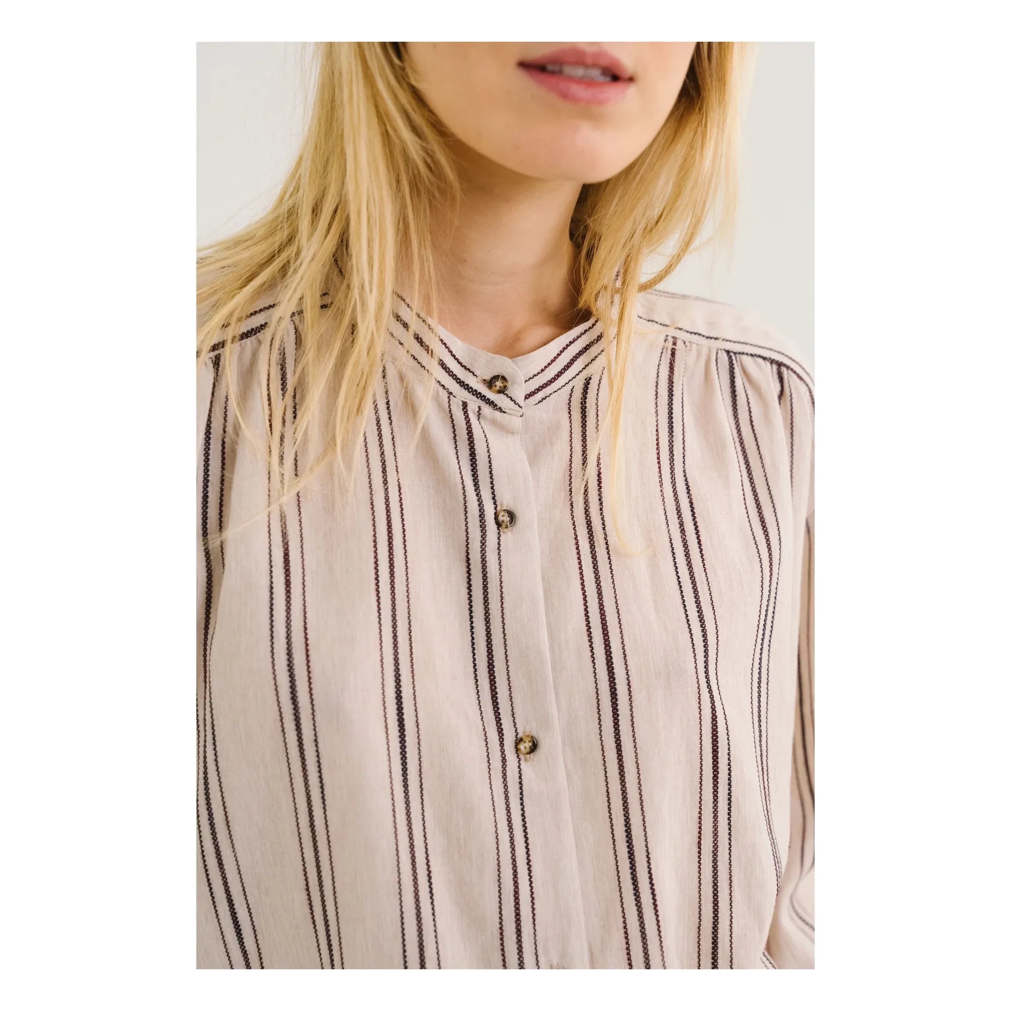 Sacrécoeur - Ella Canyon Gestreifte Bluse | Beige