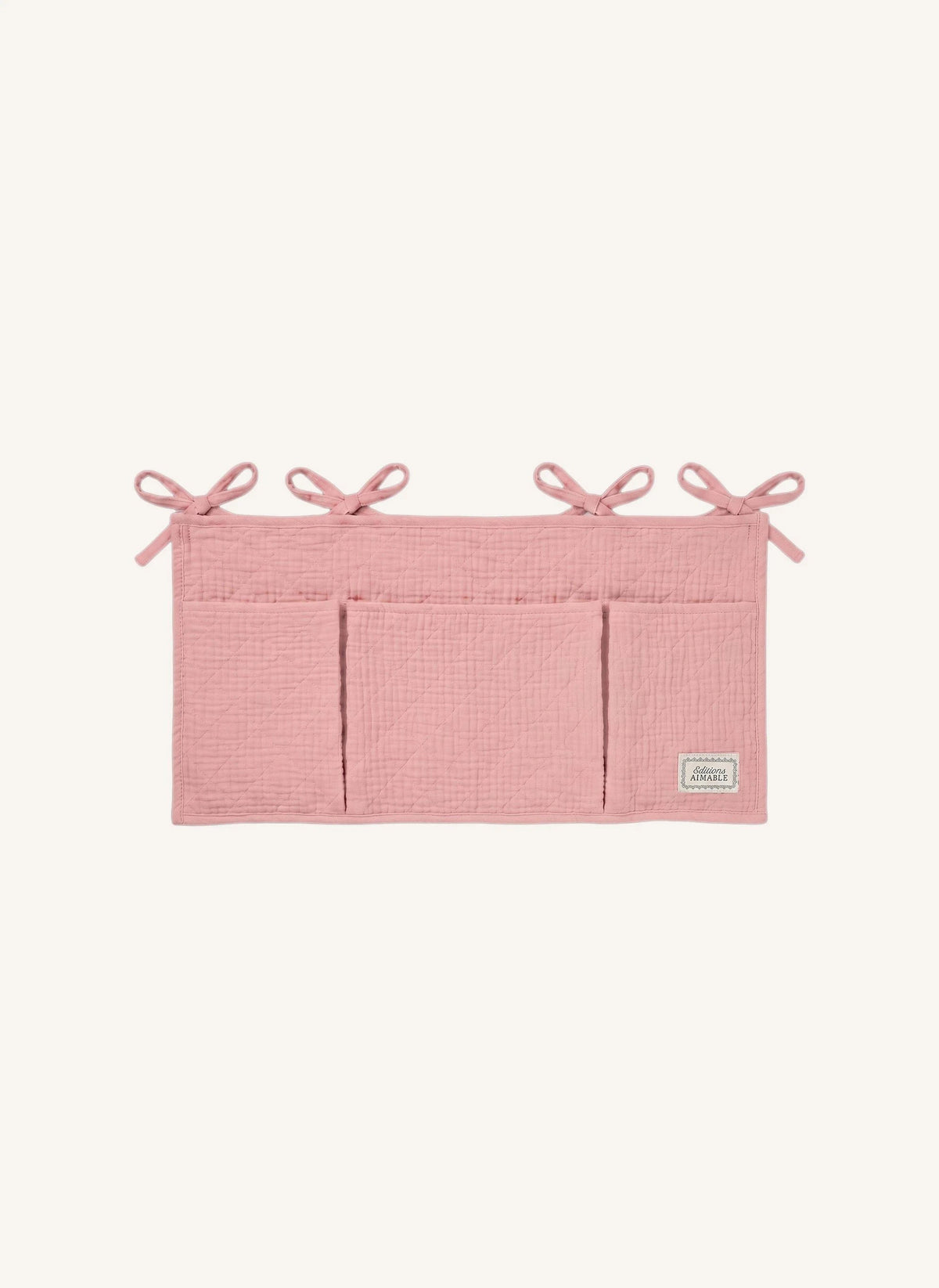 Editions Aimable - Roch Bett Lagerungseinheit | Blass Rosa Gasbetriebene Stoff