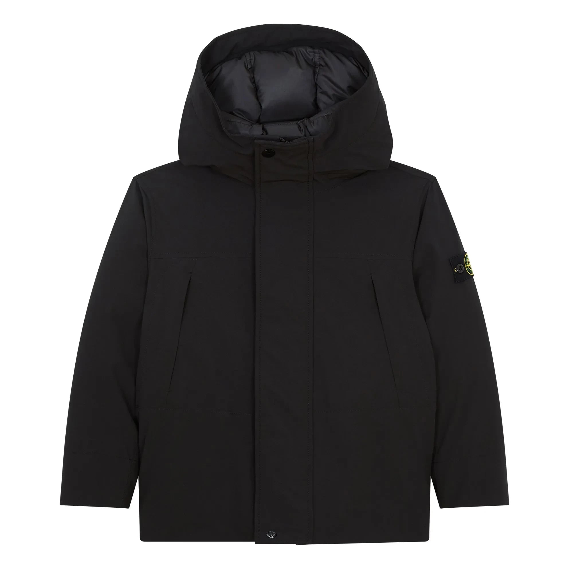 Stone Island - Logo parka | Siyah