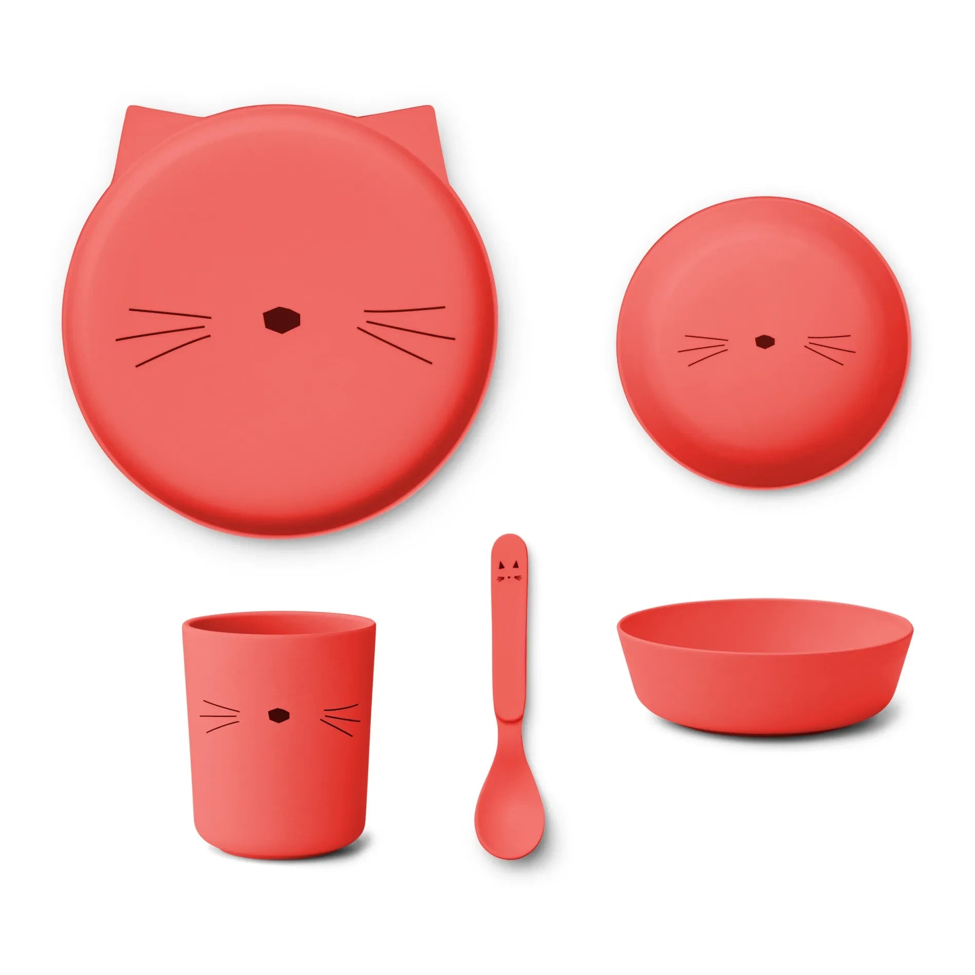 Liewood - Brody PLA Dinnerware Set - Set of 4 | Red