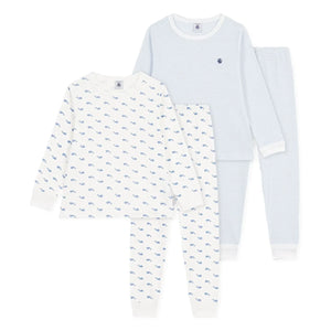 Petit Bateau - 2er-Set Wal-Pyjamas | Blau