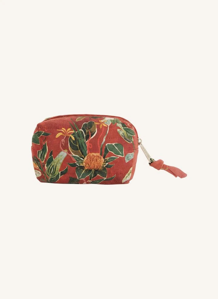 Farm Rio - Kleine Baumwoll-Kosmetiktasche | Rot