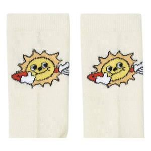 Hundred Pieces - Sonnenstreifen-Socken - 2er-Set | Cremefarben