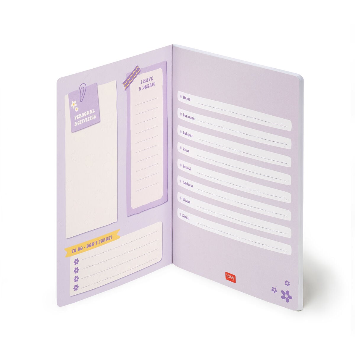 Legami - Exercise Kitap - A4 Defter - 5 mm Squared - Daisy