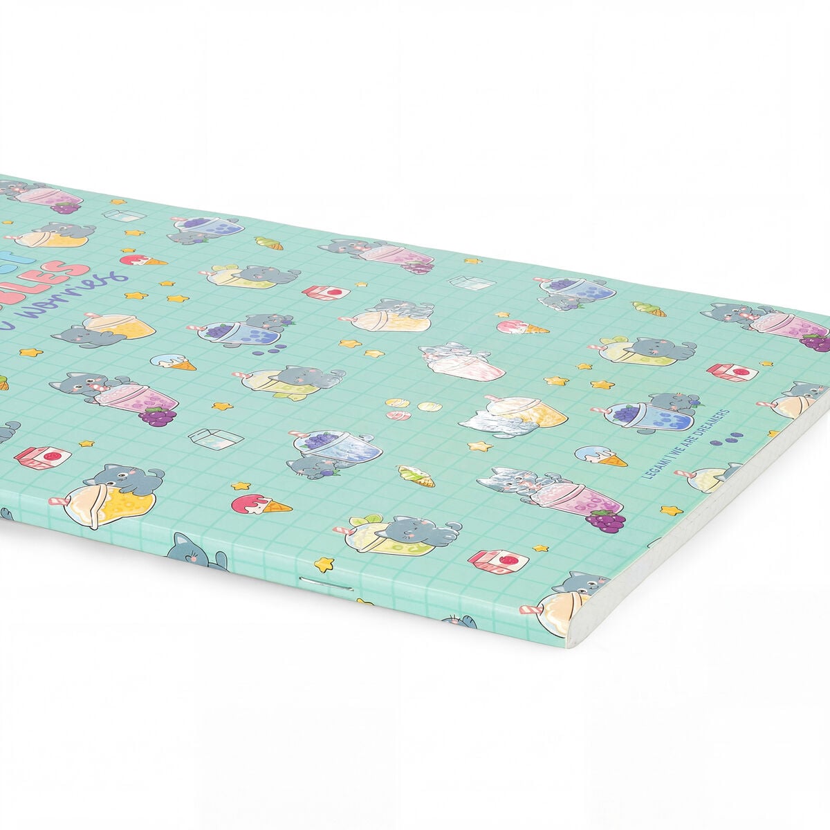 Legami - Exercise Kitap - A4 Defter - 4 mm Squared - Kitty Bubble Tea