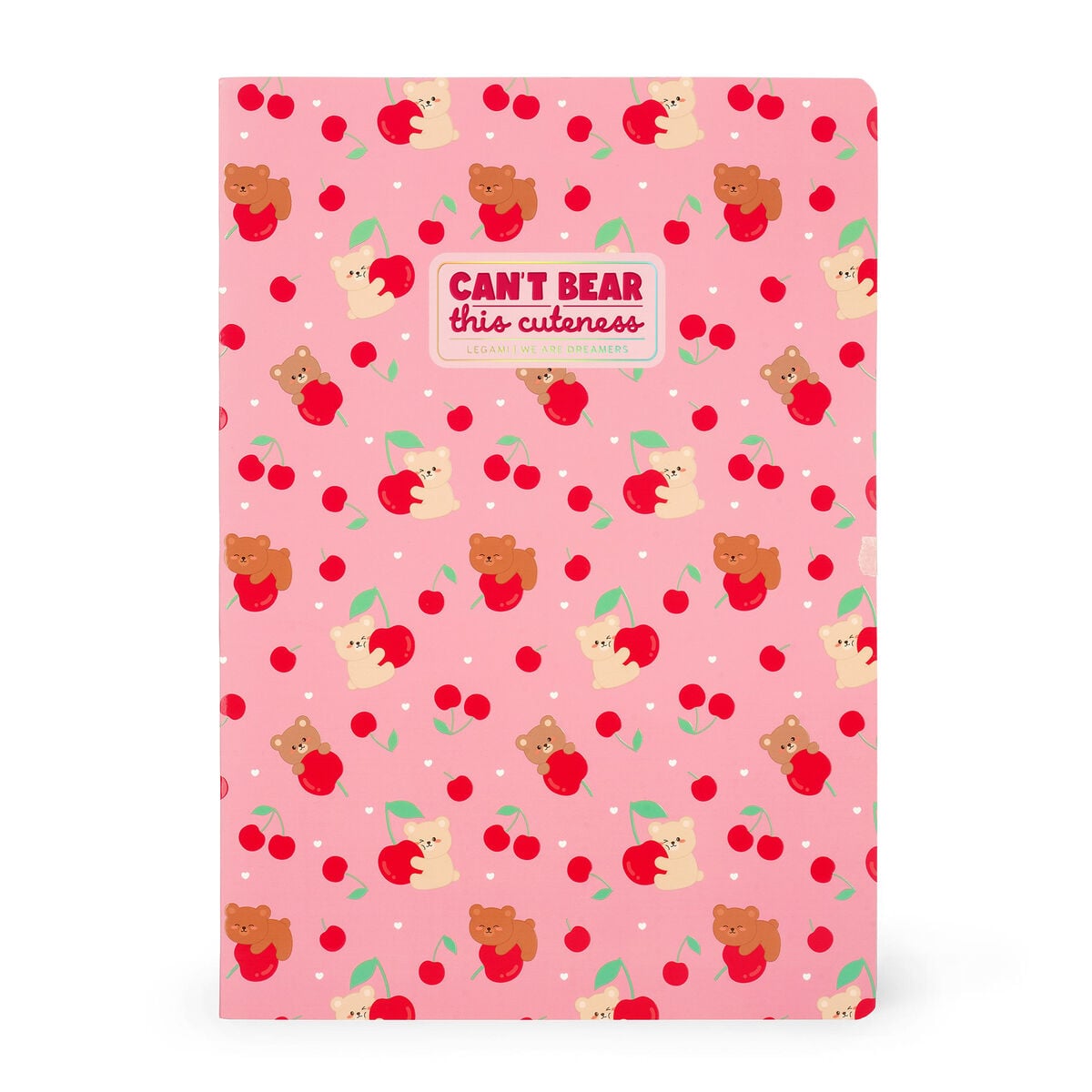 Legami - Exercise Kitap - A4 Defter - 4 mm Squared - Ayıcık Cherry