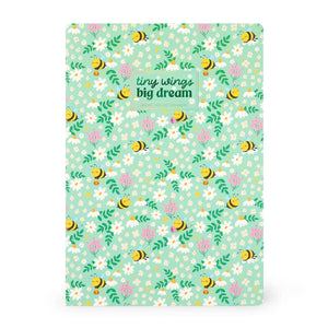 Legami - Exercise Buch - A4 Notizbuch - 4 mm Squared - Biene Blumen