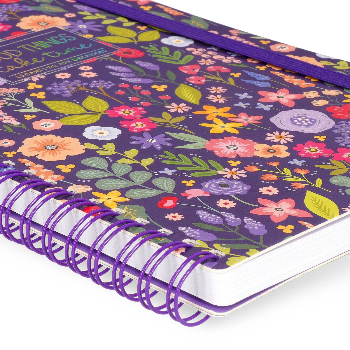 Legami - Cuaderno A5 Rayado con Tapa Dura Ilustrada - Flores - Jotter - Espiral