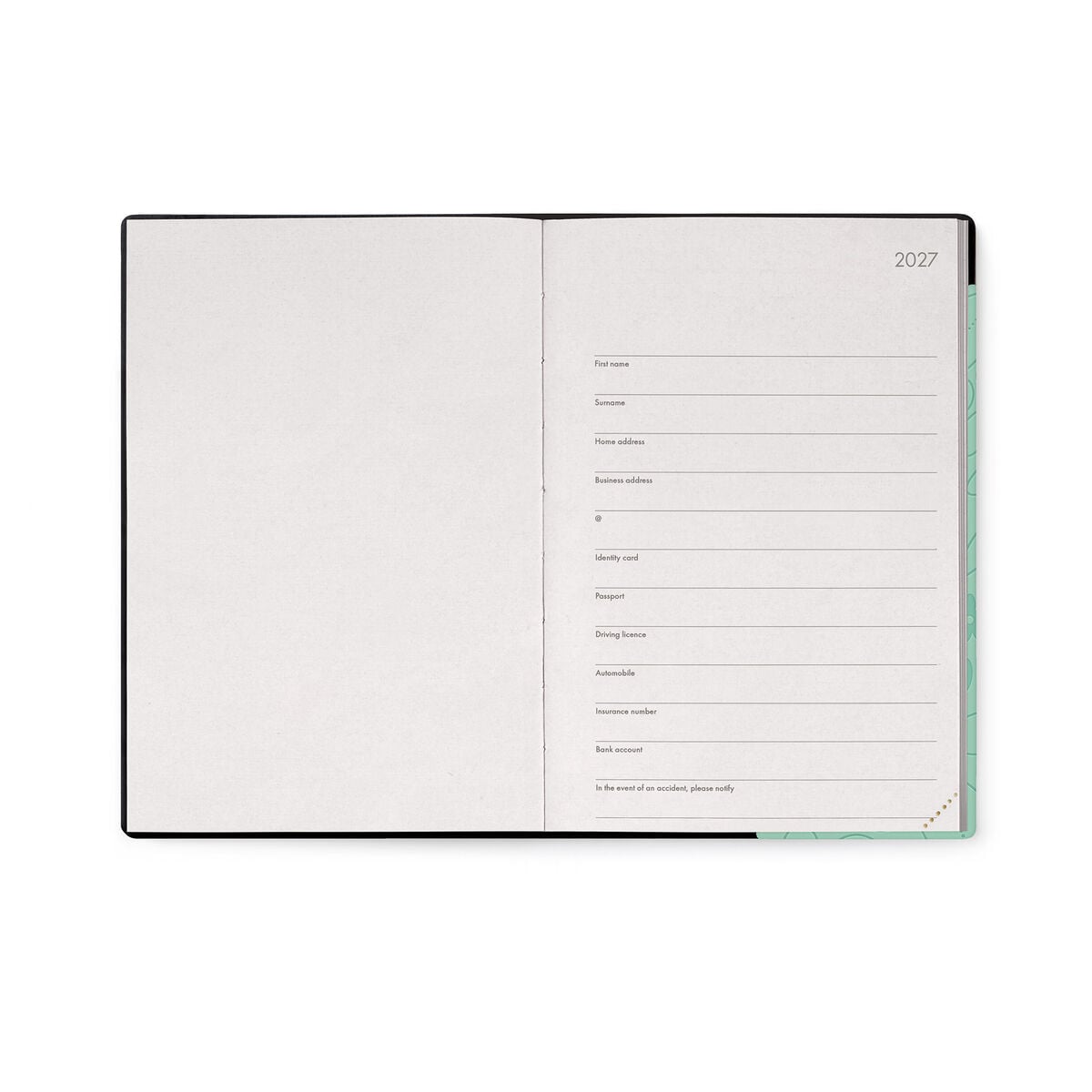 Legami - 12-Month Medium Weekly Günlük ile Defter 2027 - Botanic Garden