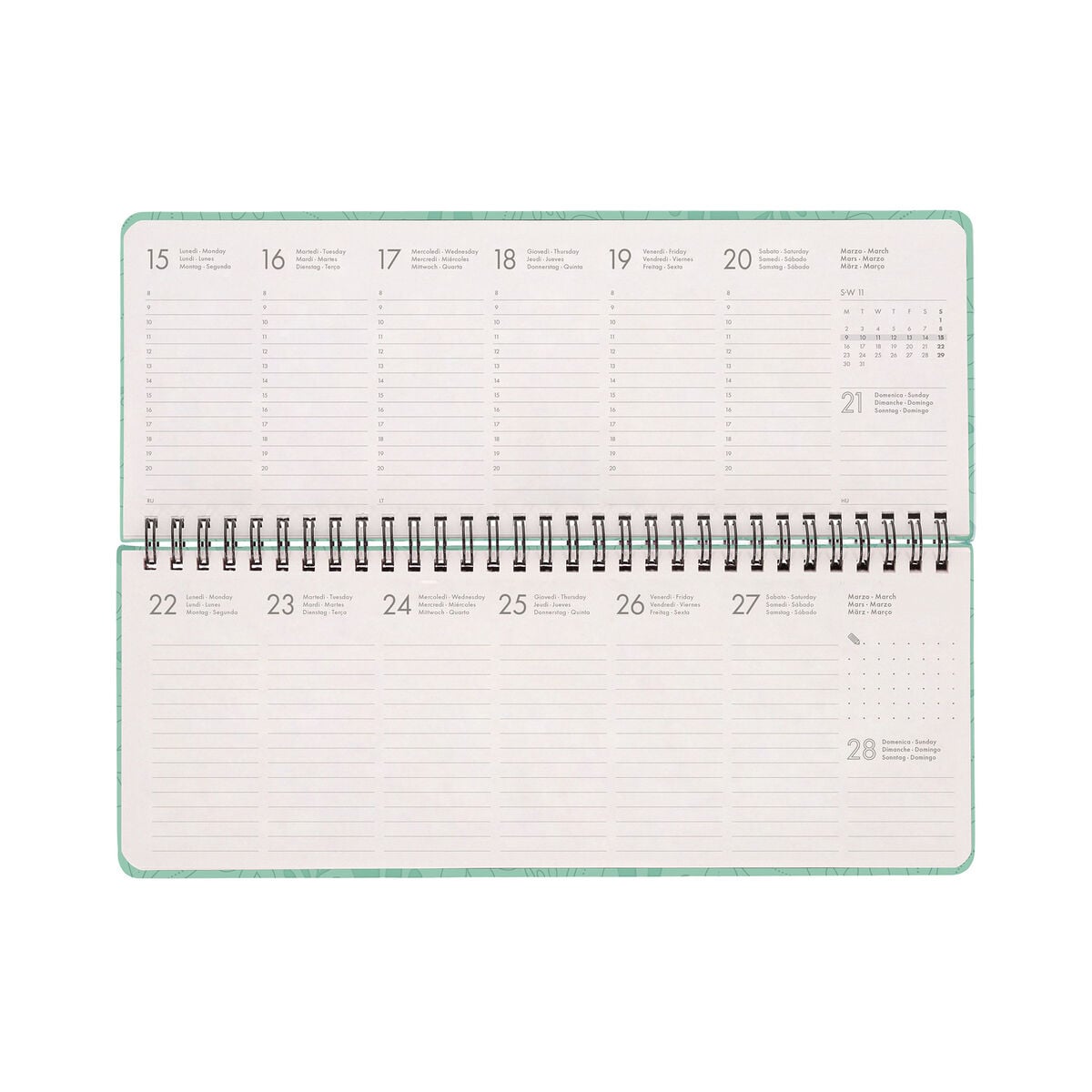 Legami – Agenda de escritorio de 13 meses 2027 – Botanic Garden