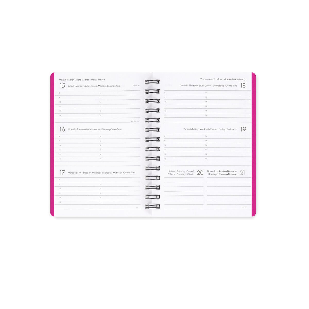 Legami - 12-Month Weekly Günlük - Küçük Spiral-Bound 2027 - Çiçekler