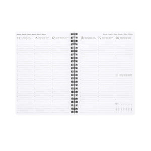 Legami - 12-Month Büyük Spiral-Bound Weekly Günlük 2027 - Daisy