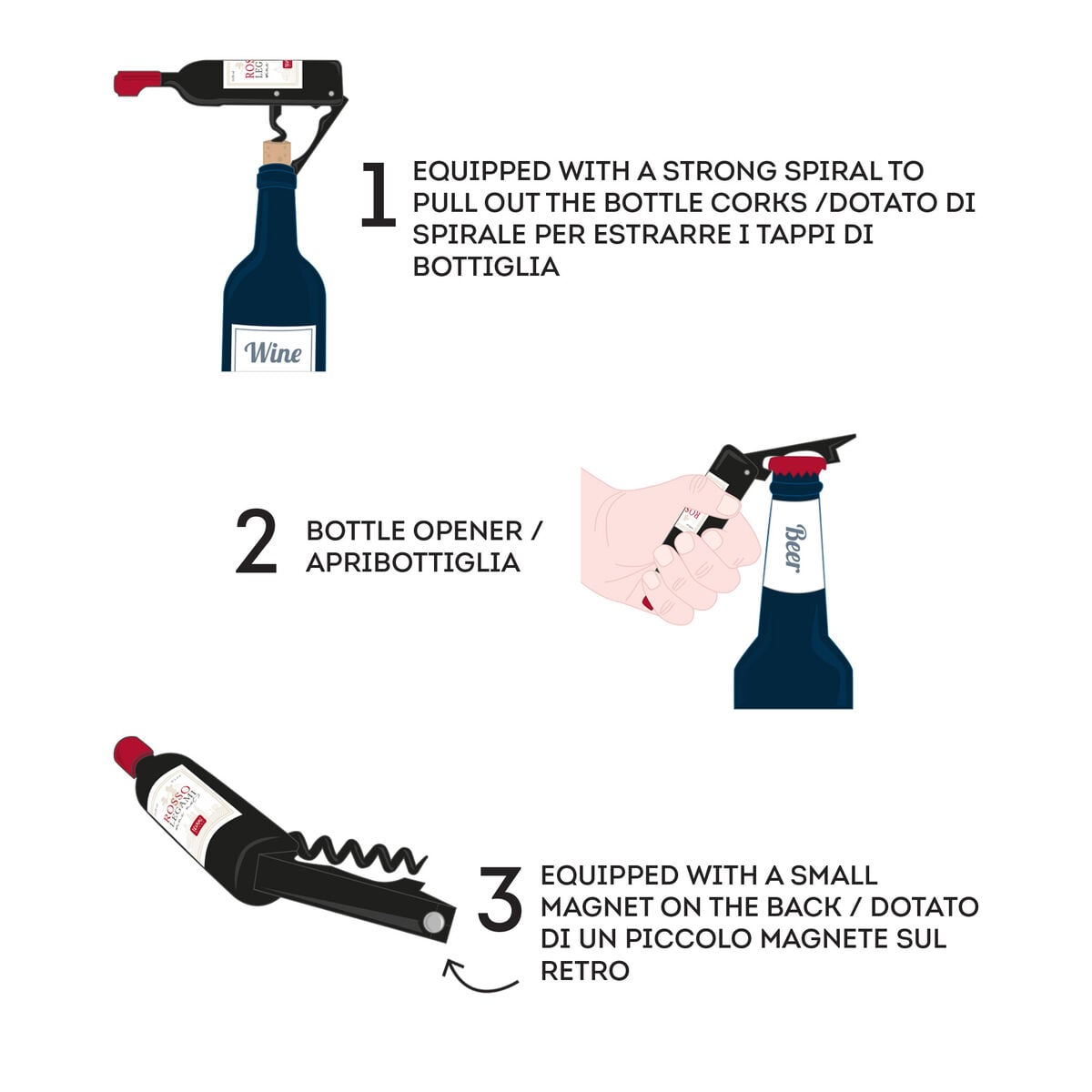 Legami - Destapador de Botellas Wine Lover