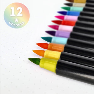 Legami - Set mit 12 Brush-Markern in Pastellfarben - Brush Marker
