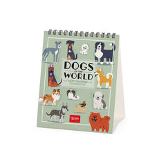 Legami - Calendario de mesa Dogs World 2027 - 12 x 14,5 cm
