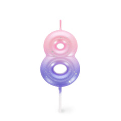 Legami - Pink Doğum Günü Cake Candle - 8 - Mutlu Doğum Günü Candle