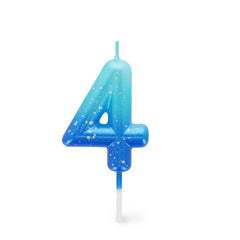 Legami - Blue Doğum Günü Cake Candle - 4 - Mutlu Doğum Günü Candle