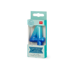 Legami - Blue Doğum Günü Cake Candle - 4 - Mutlu Doğum Günü Candle