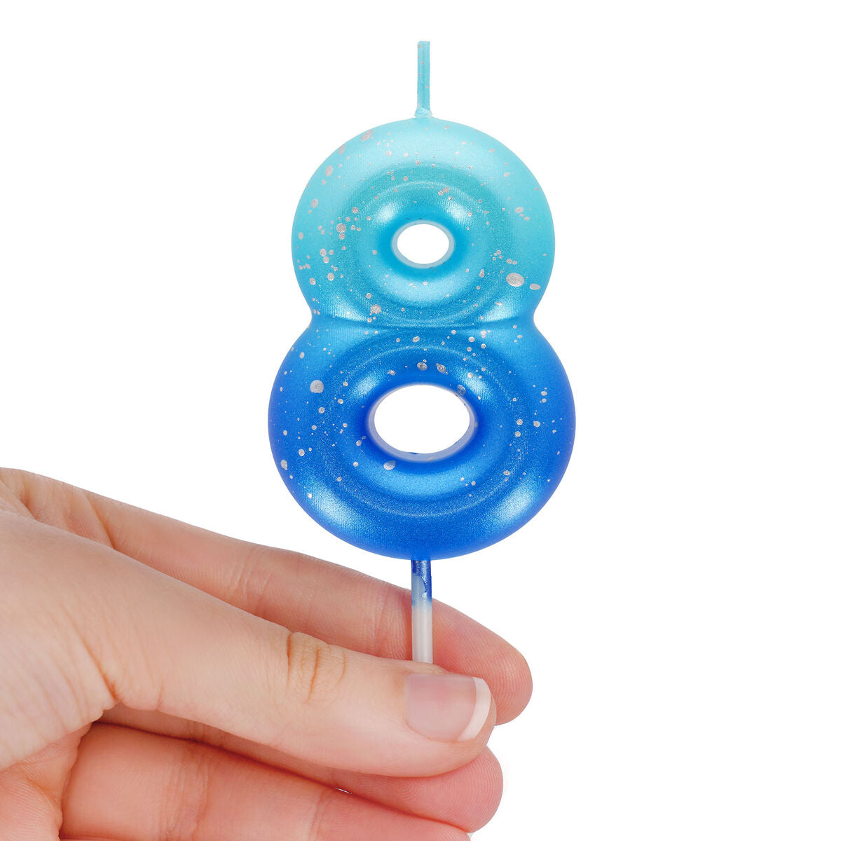 Legami - Blue Doğum Günü Cake Candle - 8 - Mutlu Doğum Günü Candle