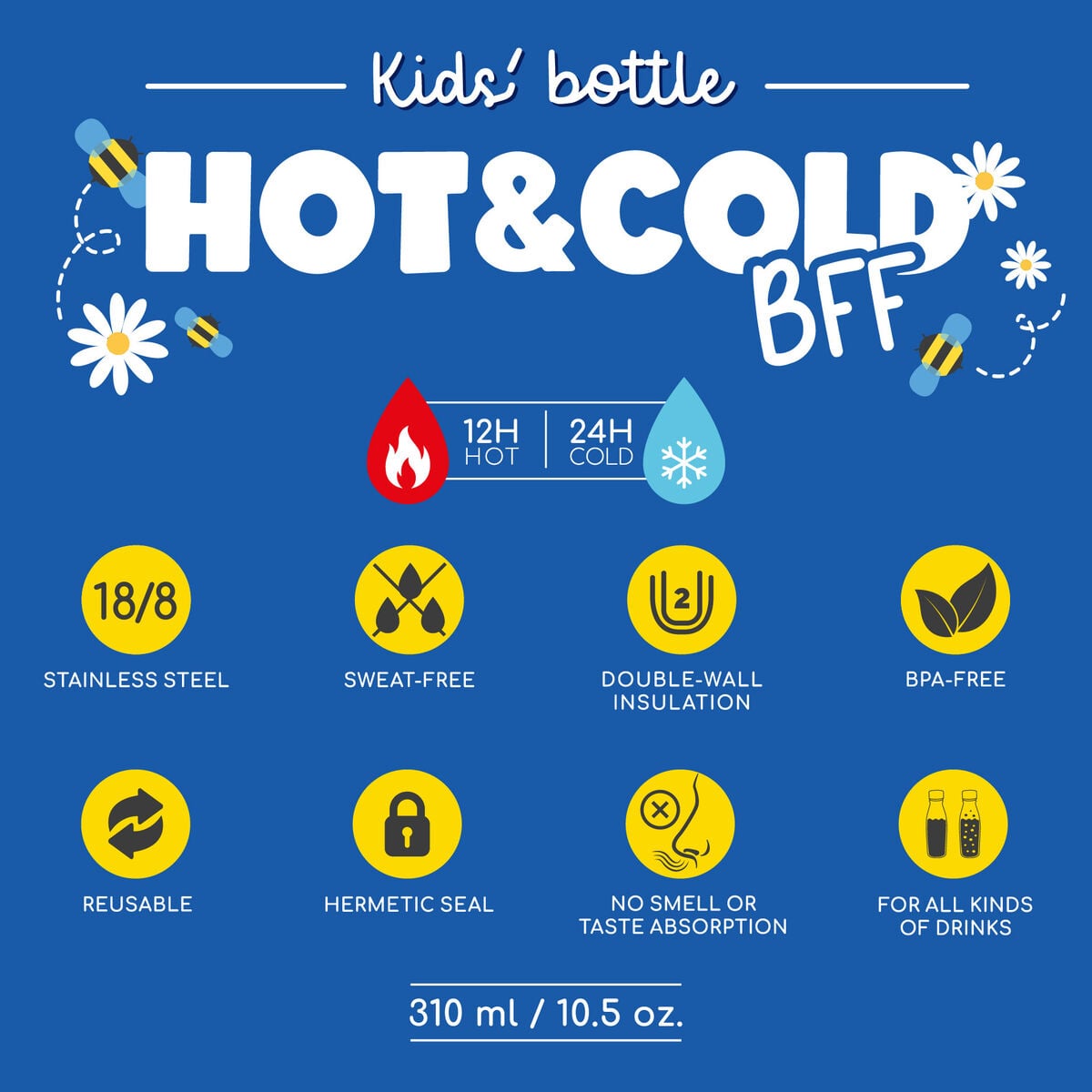 Legami - Vakum Şişe Çocuklar İçin - Ayıcık - Hot&Cold BFF