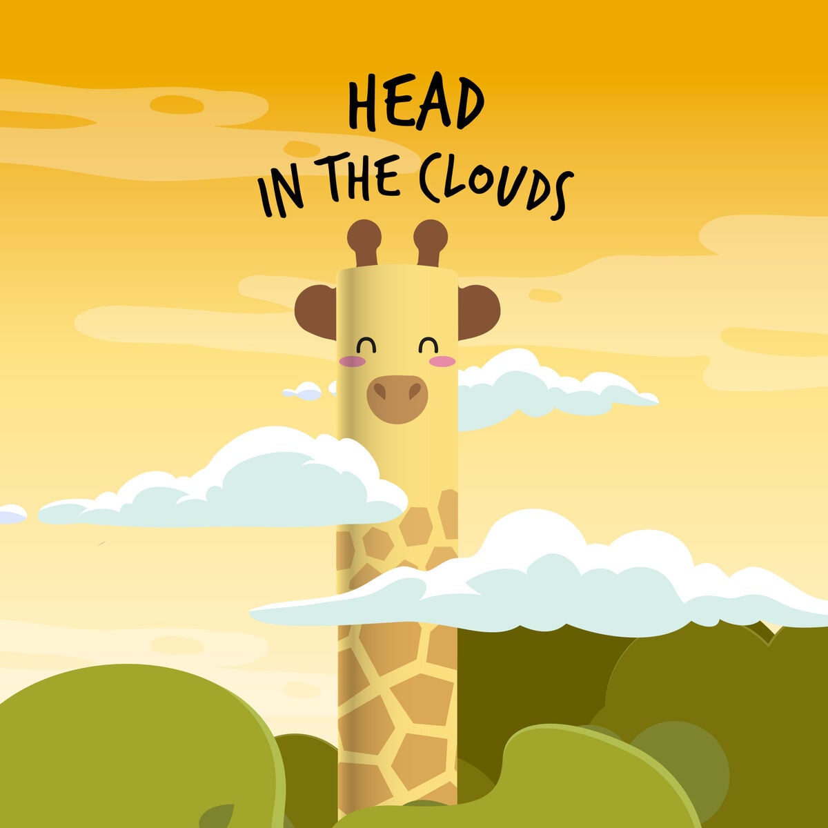 Legami - Lápiz borrable con diseño de jirafa Head In Clouds