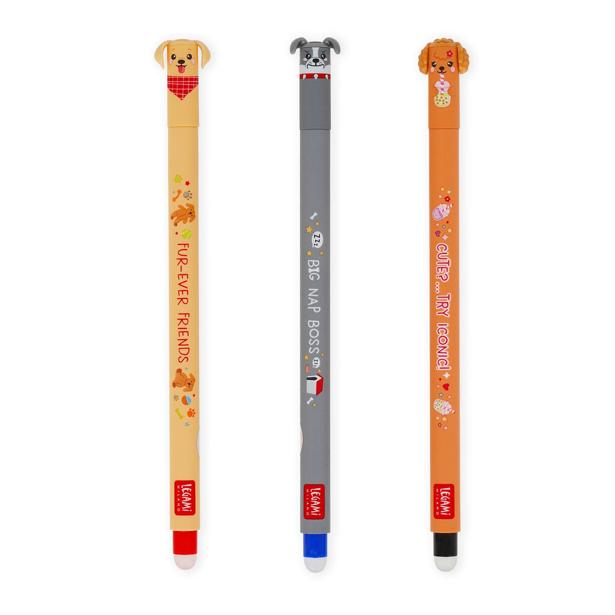 Legami - 3'lü Seti Erasable Pens - Fur-ever Arkadaşlar