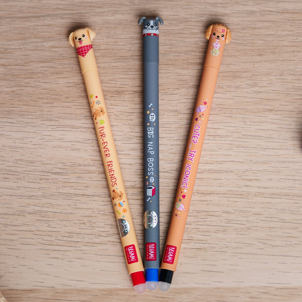 Legami - 3'lü Seti Erasable Pens - Fur-ever Arkadaşlar