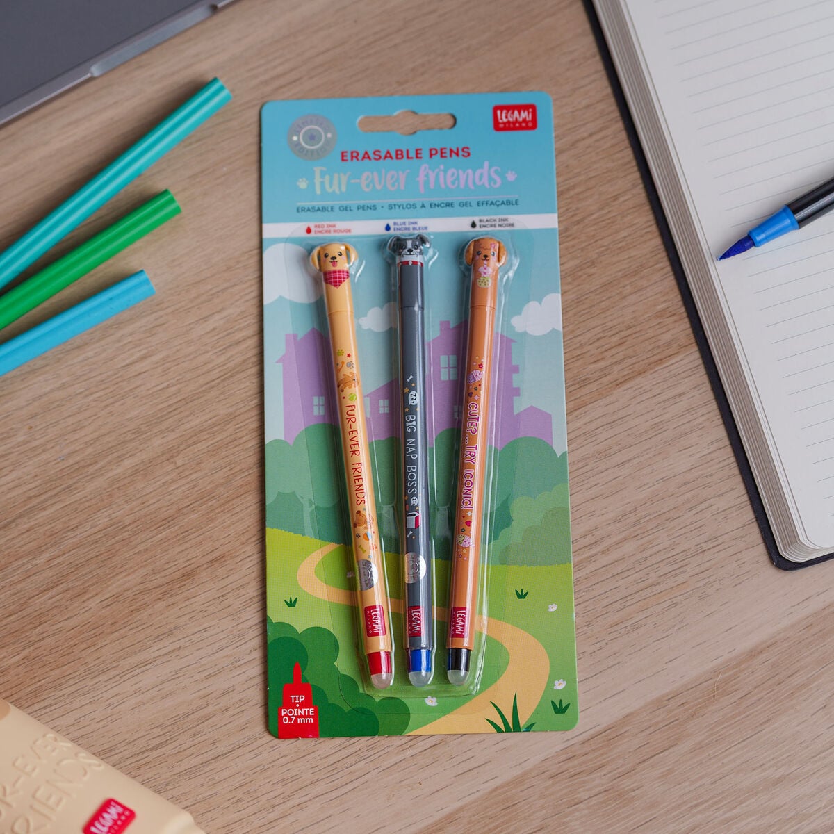Legami - 3'lü Seti Erasable Pens - Fur-ever Arkadaşlar