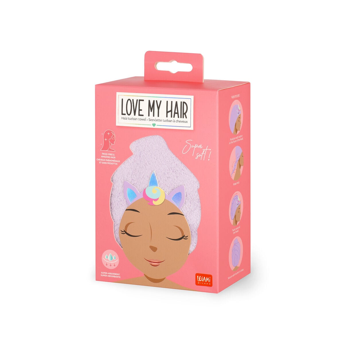 Legami - Tek Boynuzlu At Hair Turban Towel - Aşk My Hair