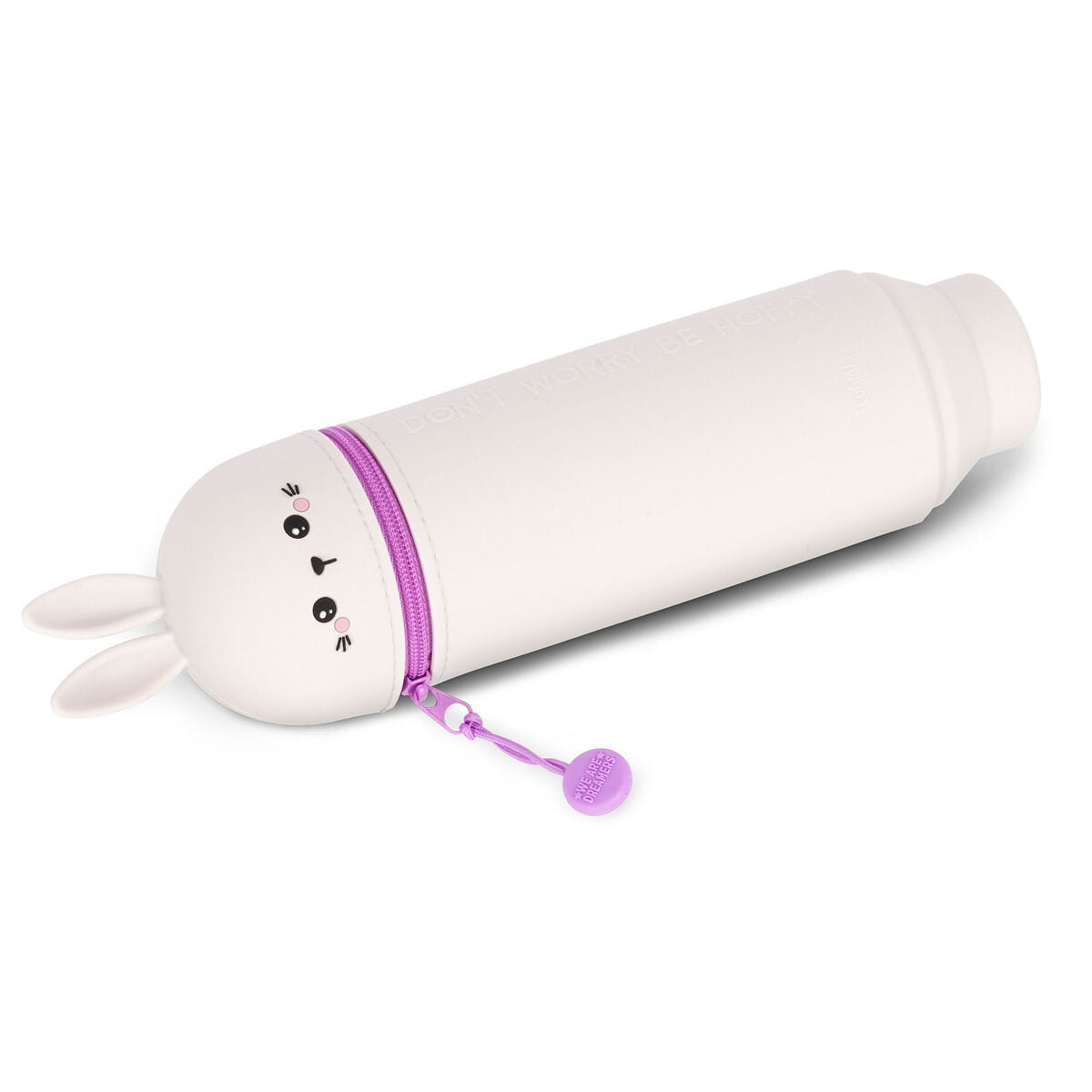 Legami - Tavşan "Don't Worry Be Hoppy" 2-in-1 Silicone Kalem Kutu - Kawaii