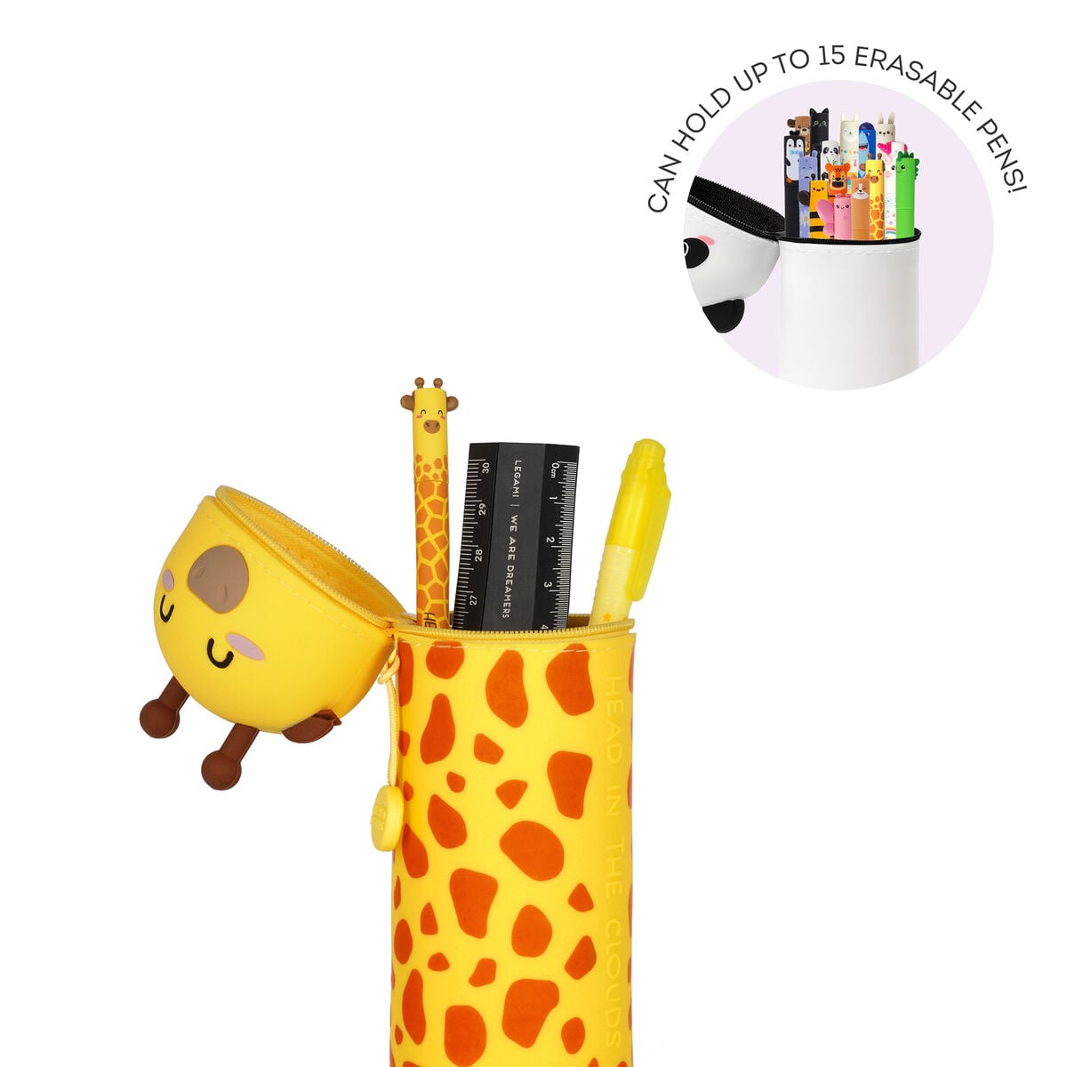 Legami - Giraffe "Head In Clouds" 2-in-1 Silicone Kalem Kutu - Kawaii