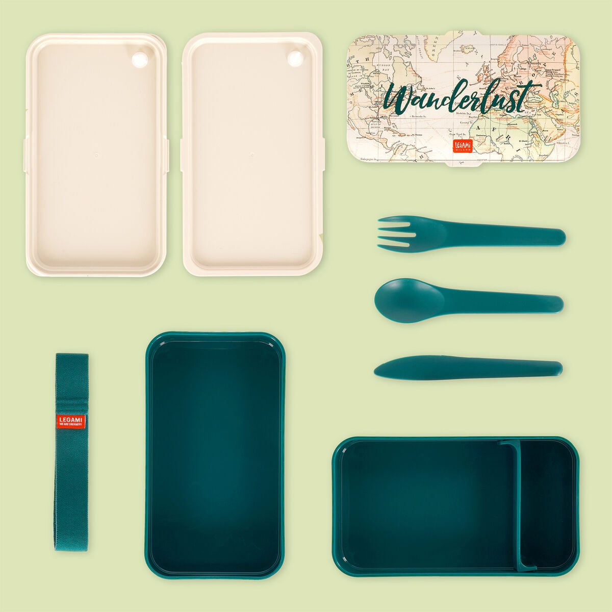 Legami - 1200 ml Bento Yemek Kutusu - Seyahat - Bento Yemek Kutusu