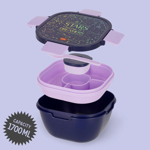 Legami - 1700 ml Bento Yemek Kutusu - Stars - Bento Yemek Kutusu