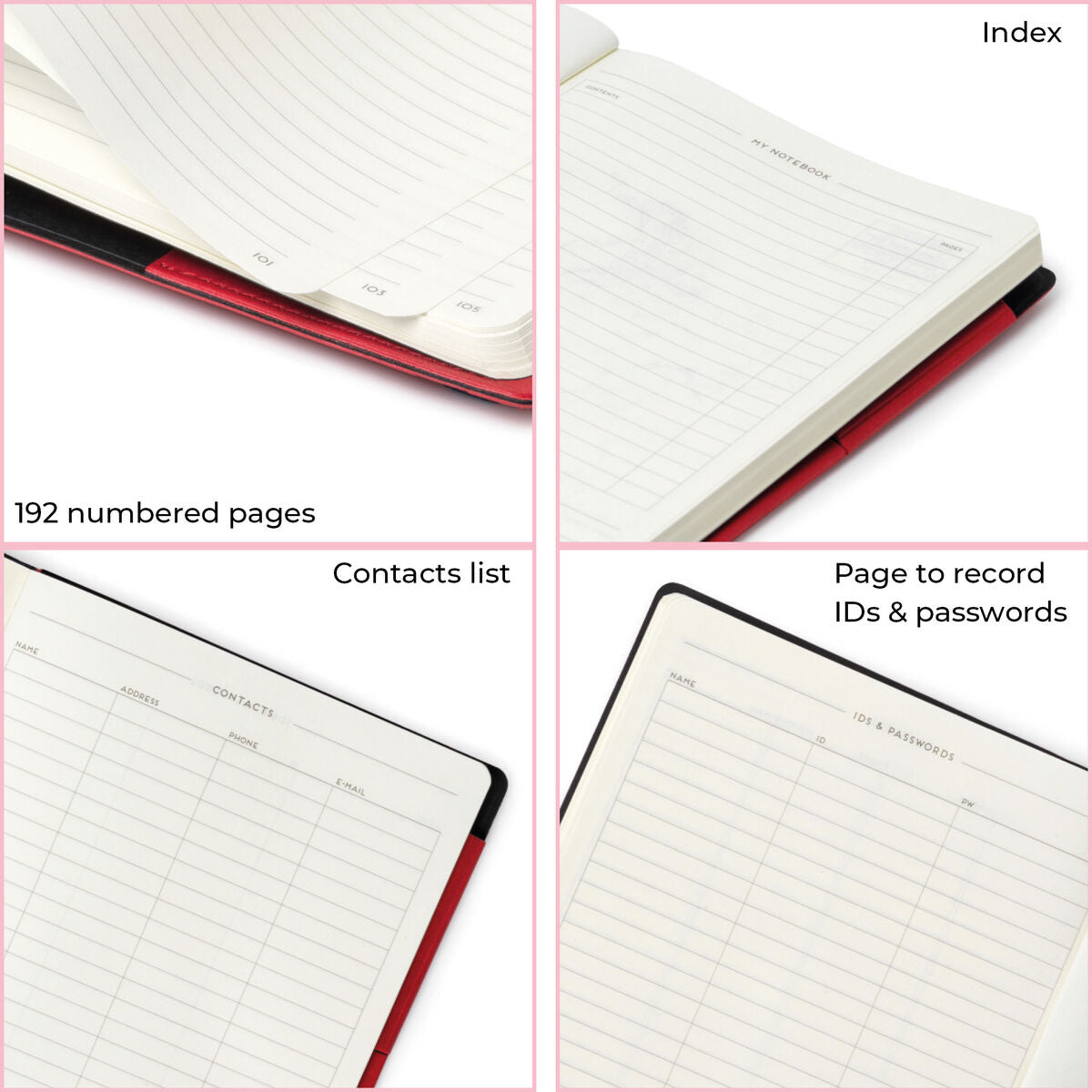 Legami - Cuaderno Rayado con Cubierta Suave Monocromática - Buganvilla - Mi Cuaderno