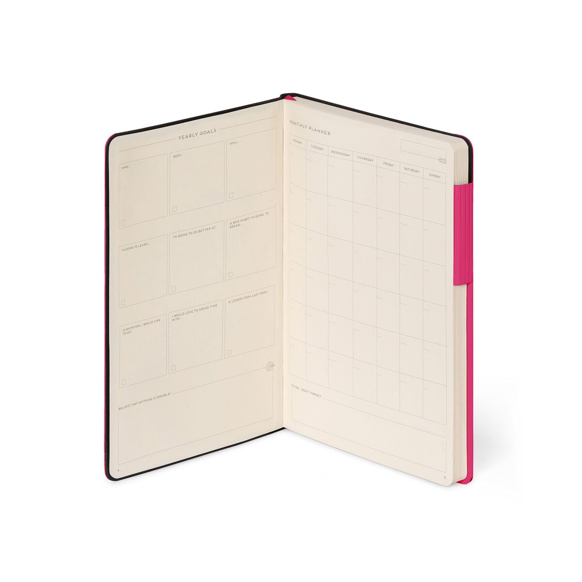 Legami - Lined Defter ile Monochrome Yumuşak Kılıf - Raspberry - My Defter