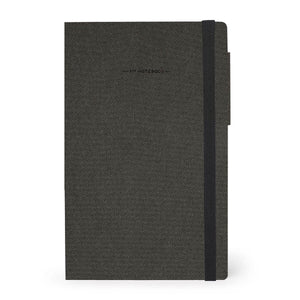 Libreta con Puntos y Funda Blanda Monocromática Legami - Grafito Intenso - My Notebook
